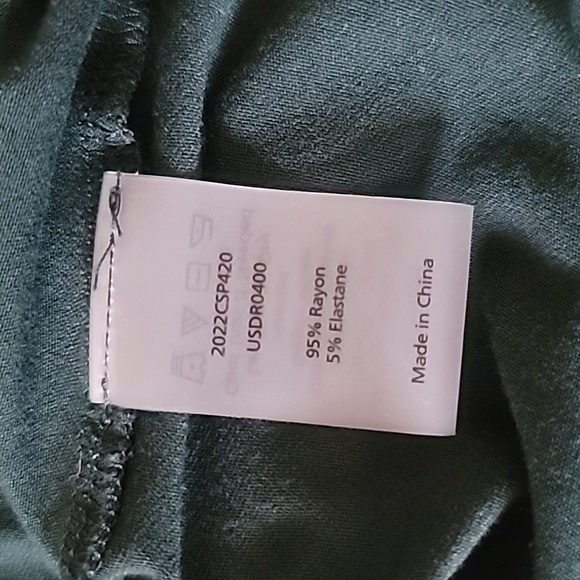 Universal Standard Teresa Dress Small Green Liquid Jersey V-Neck Kaftan Lounge - Picture 9 of 10